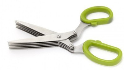 

Navyamall Multifunction 5 Blade Kitchen & Packing Stainless Steel All-Purpose Scissor(Green)