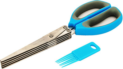 

Home Creations 5 blades vegetable Stainless Steel Herbs Scissor(Blue, Pack of 2)