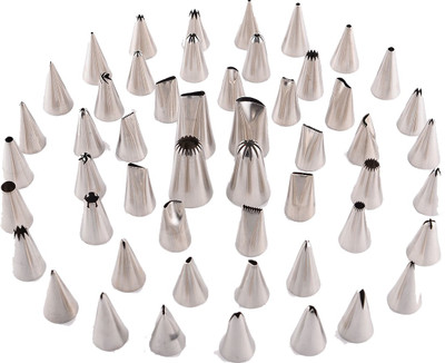 

Hua You Cake Icing Nozzle / Decorating Set with box - 48 Pieces Silver Kitchen Tool Set(Silver)