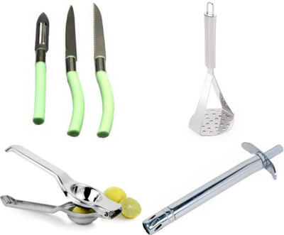 

Shubheksha Kitchen Tools Combo Shubheksha Kitchen Tools Combo Silver Kitchen Tool Set(Silver)