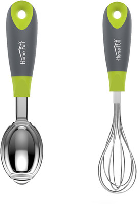 

Home Puff Premium 2 Piece Kitchen Set of Beater and Ice Cream Scooper with Grip Handle HP-KG-502-506 Green Kitchen Tool Set(Green)