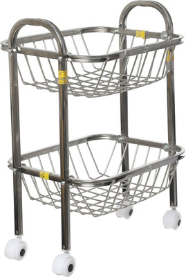 SHREE SINGHAL Two shelves Stainless Steel Kitchen Trolley SHREE SINGHAL Kitchen Trolleys