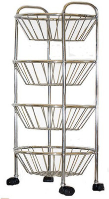 

Anmol Round Stainless Steel Kitchen Trolley