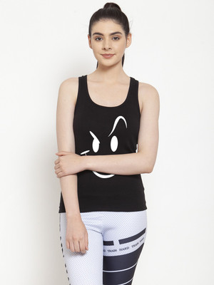 FBAR Graphic Print Women Round Neck Black T-Shirt