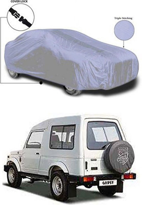 Royalrich Car Cover For Maruti Suzuki Gypsy MG-410 (Without Mirror Pockets)(Silver)