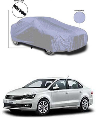 Royalrich Car Cover For Volkswagen Vento (Without Mirror Pockets)(Silver)