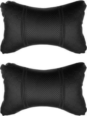 AUTOSITE Black Leatherite Car Pillow Cushion for Maruti Suzuki(Rectangular)