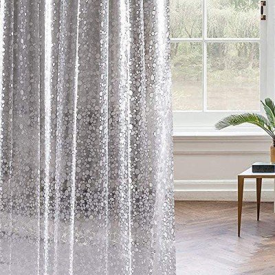 Fabfurn 274.32 cm (9 ft) PVC Transparent Long Door Curtain (Pack Of 2)(Abstract, Transparent)