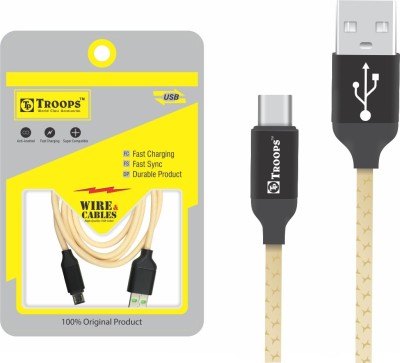 TP TROOPS USB Type C Cable 2 A 1 m -2207(Compatible with Laptop, Mobile, Beige, One Cable)