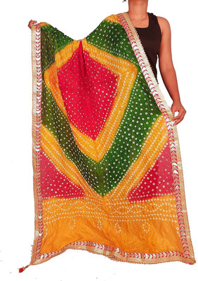 MANGAL MURTI CREATION Art Silk Polka Print Women Dupatta