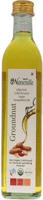 Farm Naturelle Virgin Cold Pressed Cooking Oil-Groundnut / Peanut Oil (500ML) Groundnut Oil Glass Bottle(500 ml)