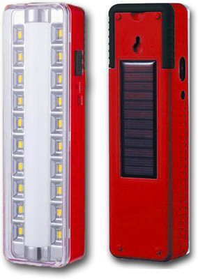 FIRSTLIKE High Quality Solar 20 SMD+ Tube High-Bright LED Light with Android Charging Support Rechargeable New Emergency Light 8 hrs Flood Lamp Emergency Light(Red)