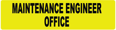 VVWV Maintenance Engineer Emergency Sign