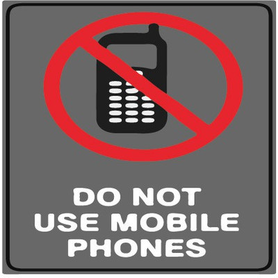 VVWV DO NOT USE MOBAILE PHONE SIGN STICKER Emergency Sign