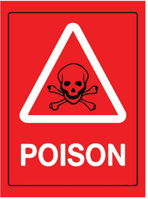 VVWV POISON SIGN STIKER Emergency Sign