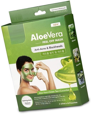 ADJD Aloe Vera Peel Off Mask Enriched With Fruits Extract and Vitamin E firmly Removes Dirt And Impurities from Skin(162 ml)