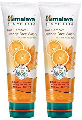 HIMALAYA Tan Removal Orange  100ML - Pack Of 2 Face Wash(200 ml)