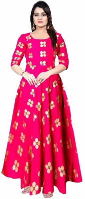 Shree Disha Anarkali Gown(Pink)