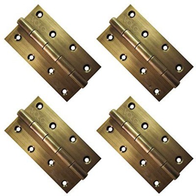 Volo Door Butt Hinges 4 inch x 10 Gauge/3 mm Thickness (Stainless Steel, Antique Finish) (Pack of 4 Pcs.) Butt/Mortise Hinge(Brass Pack of 4)