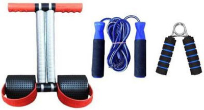 VATSMART FULL BODY WORKOUT COMBO OF AB EXERCISER TUMMY TRIMMER WITH SKIPPINF ROPE AND FITNESS GRIP Fitness Accessory Kit Kit