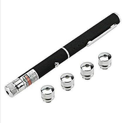 PAVITYAKSH Multi Green Ray Laser Pointer Light Visible Beam with Star Head Caps for Kids & Office use(650 nm, Green)