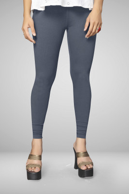 cotton sugar Ankle Length  Western Wear Legging(Grey, Solid)