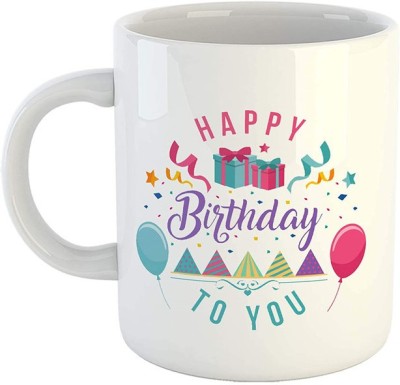 P89M  Happy Birthday Wishes Design White Coffee,Tea/Milk 11Oz, Present for Friends, Gift for Birthday Ceramic Coffee Mug(350 ml)