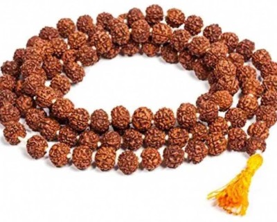DEE GEE Natural, Energized & Auspicious Rudraksha Mala Beads Stone Necklace