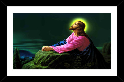 CRAFTSCORNER Digital Reprint 14 inch x 20 inch Painting(With Frame)
