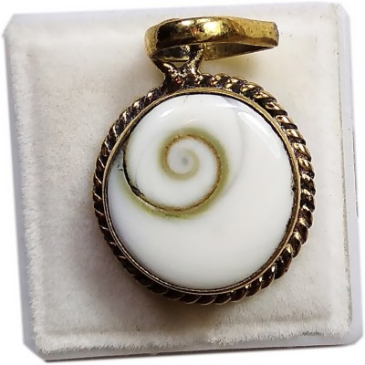 PRIYANSHU NAVRATN Natural Gomti Chakra Pandant 7.25 Carat Panchdhatu Gold Plated for Men and Women Gold-plated Agate Copper Pendant