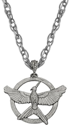 M Men Style Elegant Golden Movie The Hunger Games Flying Eagle Necklace Dapeng Wings Robin Mockingbird Locket With Link Chain Sterling Silver Zinc, Metal Pendant Set