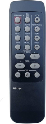 LipiWorld HT-104 Home Theater System Remote Control MarQ Remote Controller(Black)