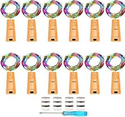 GLOWTRONIX 20 LEDs 2 m Multicolor Steady String Rice Lights(Pack of 12)