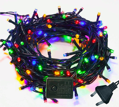 spark world 200 LEDs 40 m Multicolor Color Changing, Flickering, Steady String Rice Lights(Pack of 1)