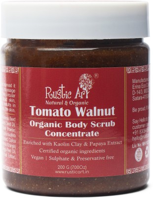 Rustic Art Tomato Walnut Organic Body Scrub Concentrate Scrub(200 g)