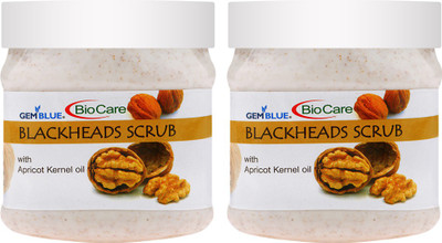 GEMBLUE BIOCARE Blackheads Scrub Enriched with Apricot Kernal Oil,500ml each PACK OF 2 Scrub(1000 ml)