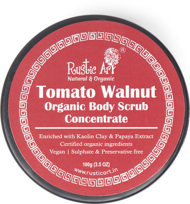 RUSTIC ART Tomato Organic Body Scrub Concentrate100g Scrub(100 g)