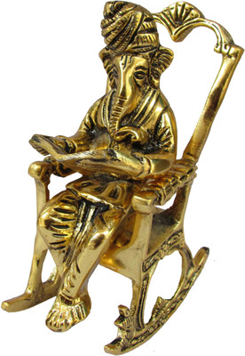 Prince Home Décor & Gifts Prince Home Decor & Gifts Lord Ganesha Statue Sitting On A Chair And Reading Ramayan Om Shubh labh Figurine Of Lord Ganesh Statue,Valuable collectible, Handcrafted Home Decorative 3D Moving Ganesha Ganesh Ganpati Statue Reading Ramayan Statue feng shui gifts- 6.50 IN Decora