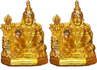 Vaah Laxmi Kuber Murti Combo Decorative Showpiece  -  15 cm(Terracotta, Yellow)
