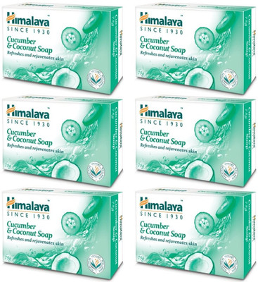 HIMALAYA Cucumber & Coconut Soap 75g - Pack Of 6(6 x 75 g)
