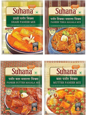 SUHANA Shahi Paneer 50g x 2, Paneer Butter 50g x 2, Paneer Tikka 50g x 2, Mutter Paneer 50g x 2(4 x 100 g)