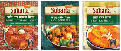 SUHANA Shahi Paneer 50g x 2, Kadhai Paneer 50g x 2, Paneer Butter 50g x 2(3 x 100 g)