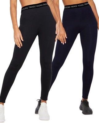 Young trendz Solid Women Blue Tights