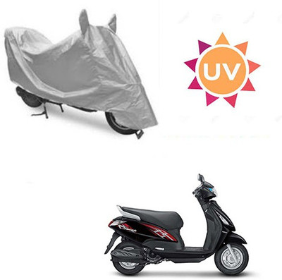 SRENTERPRISES Two Wheeler Cover for Suzuki(Swish, Silver)