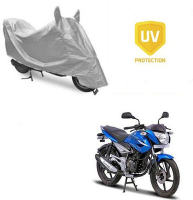 SRENTERPRISES Two Wheeler Cover for Bajaj(XCD 125cc, Silver)