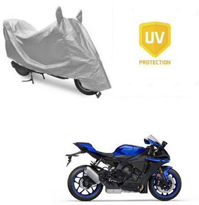 SRENTERPRISES Two Wheeler Cover for Yamaha(YZF R1, Silver)
