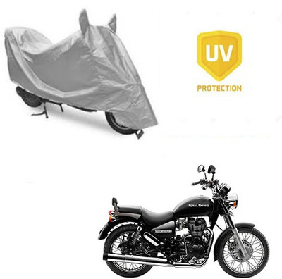SRENTERPRISES Two Wheeler Cover for Royal Enfield(Thunderbird 500, Silver)
