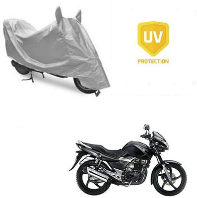 SRENTERPRISES Two Wheeler Cover for Suzuki(GS 150R, Silver)