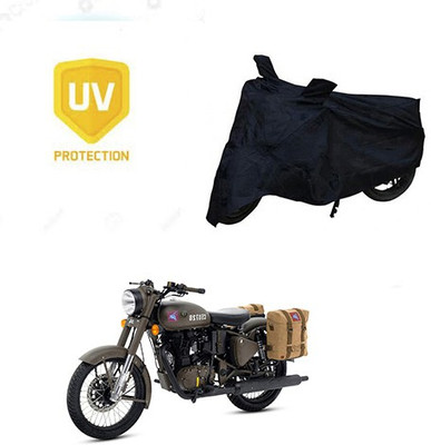 RPSENTTERPR Waterproof Two Wheeler Cover for Royal Enfield(Classic 500, Black)