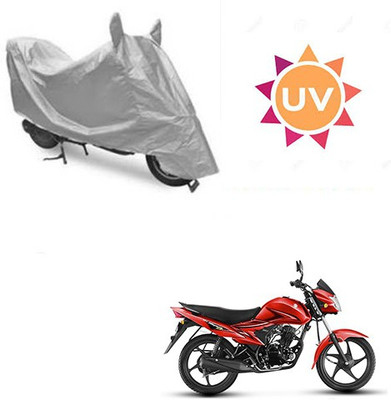 SRENTERPRISES Two Wheeler Cover for Suzuki(Hayate, Silver)